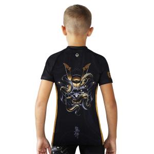 Rashguard dla dzieci Ground Game Oni Samurai z krótkim rękawem