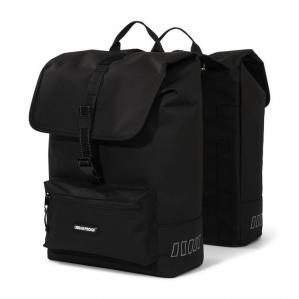 Podwójna Torba Rowerowa Z Recyklingu Cargo 38 Litrów 30 X 15 X 42 Cm - Czarna