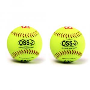 PiłkI softballowy 12'', żółta, 2 sztuki OSS-2