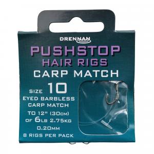 Przypon do metody Drennan Pushstop H'Rig Carp Match ze stoperem hak bezzadziorow