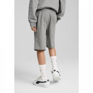 Młodzieżowe szorty ESS z logo No. 1 z dżerseju PUMA Medium Gray Heather