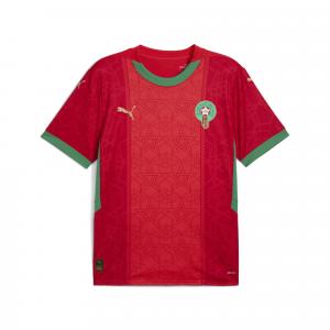 Męska koszulka domowa Maroko 2025 PUMA Red Archive Green