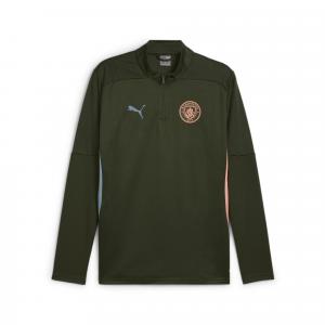 Męska bluza treningowa Manchester City z zamkiem 1/4 PUMA Myrtle Bold Blue Green