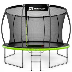 Trampolina ogrodowa 12ft (366cm) czarno-zielona pumpkin - z siatką wewnętrzną