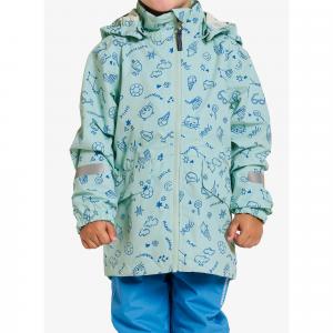 Kurtka dziecięca Didriksons Norma Print Jacket 3 - doodle pale mint 120 cm