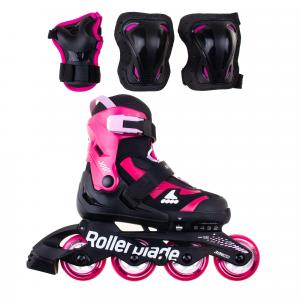 Rolki fitness i ochraniacze dla dzieci Rollerblade Microblade Combo regulowane