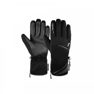 Rękawice narciarskie damskie Reusch Lore Primaloft ocieplane softshell skórzane