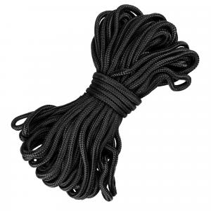 Lina kempingowa Paracord, Grubość 7 mm / Długość 15 m, Czarny