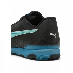 Halowe buty piłkarskie IBERO IV PUMA Black Aquatic Tropical Blue White Green