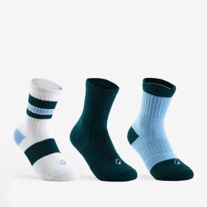 Skarpety sportowe tenis dla dzieci Decathlon RS500 wysokie 3 pary