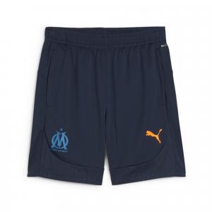 Męskie szorty treningowe Olympique Marsylia PUMA Club Navy Fluro Orange Pes Blue