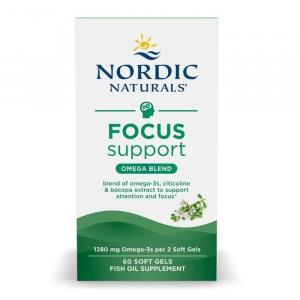 Omega Focus Nordic Naturals Cytykolina & Wyciąg z Bacopa Monnieri 1280mg 60 kaps
