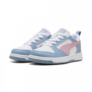 Dziecięce sneakersy Rebound V6 Lo PUMA White Poised Pink Cool Blue