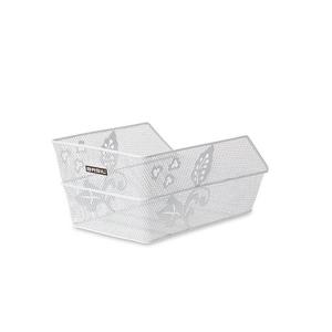 Kosz Rowerowy Cento S Fm Flower Ze Stałym Mocowaniem 32 X 22 X 17 Cm - Biały
