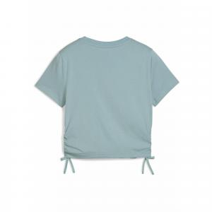 Młodzieżowa koszulka FLAMING LOVE z węzłem PUMA Modern Mint Green