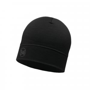 Czapka BUFF® MERINO LIGHTWEIGHT BEANIE SOLID BLACK