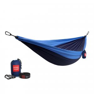 Hamak Grand Trunk Double Delux Parachute Nylon + Straps navy/light blue