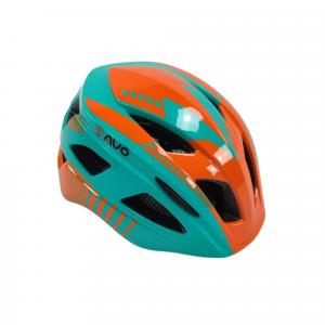 Kask rowerowy AVO-03 ZIELONO/POMARAŃCZOWY rozm.M (46-52cm)