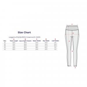 Legginsy jeździeckie damskie EQUESTRIAN QUEEN Greenwich 24SS z pełnym lejem