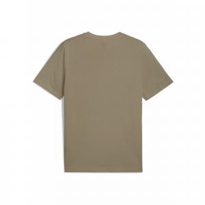 Męska koszulka Essentials z małym logo No. 1 PUMA Velvet Moss Brown