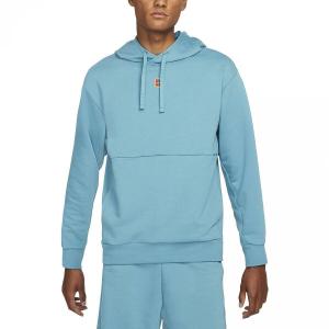 Bluza męska biegowa z kapturem Nike M Nkct Df Fleece Heritage Hoodie niebieska