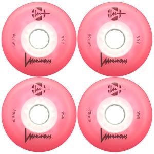 Kółka świecące do rolek Seba Luminous Led 80mm/85A Pink 4 sztuki