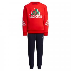 Dres dla dzieci adidas LK Holiday Set czerwono-granatowy H40344