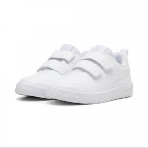 Dziecięce sneakersy Courtflex V3 PUMA White Silver Mist Gray