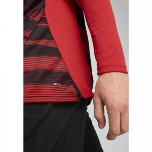 Męska bluza przedmeczowa z zamkiem 1/4 AC Milan PUMA For All Time Red Black
