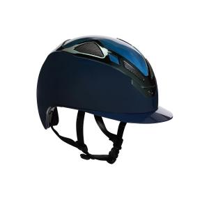 Kask drewniany apex niebieski granatowy błyszczący