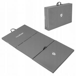 Materac gimnastyczny składany szary do ćwiczeń 197x100x5