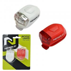 Zestaw lampek rowerowych Led Nexelo silikonowe