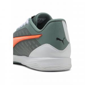Halowe buty piłkarskie IBERO IV PUMA Green Moon Heat Fire Black White Orange