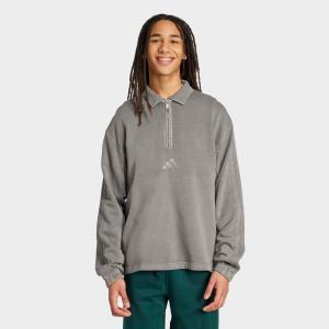 Bluza frotte z efektem sprania ADIDAS All SZN na krótki suwak