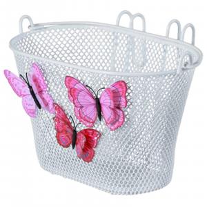 Kosz Na Rower Dla Dzieci Jasmin Butterfly 28 X 20 X 19 Cm - Biały