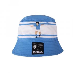 Kapelusz wędkarza dla dorosłych - Haft Maradona x COPA Neapol - Niebieski