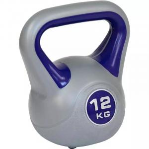Kettlebell Aktivsport 12 kg z powłoką plastikową.