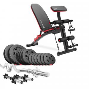 Zestaw kulturystyczny kompozytowy Hop-Sport Premium 36kg z ławką HS-1035