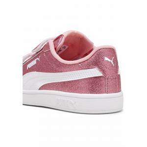 Dziecięce sneakersy Smash 3.0 Glitz Glam PUMA Peach Smoothie White Pink