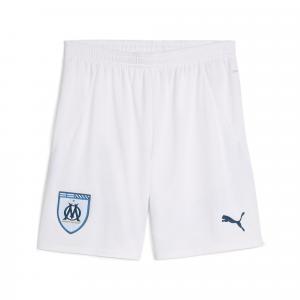 Męskie szorty Olympique Marsylia 24/25 PUMA White Bleu Azur Blue