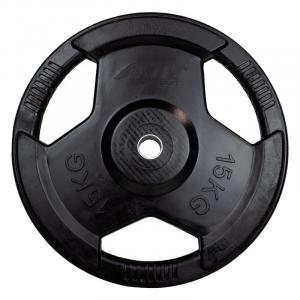 Talerz obciążeniowy Aktivsport gumowany 15 kg z otworem 31 mm