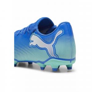 Buty piłkarskie FUTURE 7 PLAY FG/AG PUMA Hyperlink Blue Mint White Green