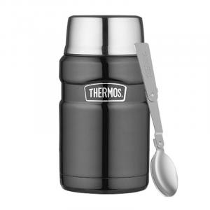 Termos Thermos na jedzenie 710 ml z łyżką metaliczny szary