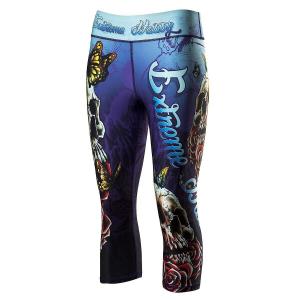 Legginsy sportowe damskie EXTREME HOBBY SKULL 2 3/4