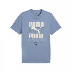 Męska koszulka z nałożonymi na siebie grafikami PUMA Cool Blue