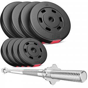 Zestaw obciążeń kompozytowych sztanga Hop-Sport Premium 37kg