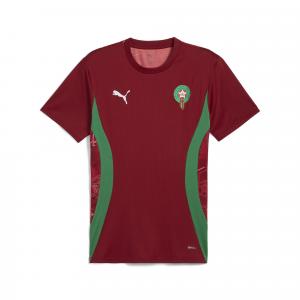 Męska koszulka przedmeczowa Maroko PUMA Intense Red Archive Green