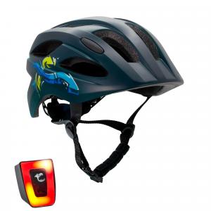 Kask rowerowy dla dzieci w wieku 6 -12 lat | Czarno-niebieski | Certyfikowany