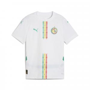 Młodzieżowa koszulka domowa Senegal 2025 PUMA White Sport Green