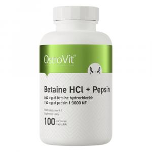 OstroVit Betaina HCl + Pepsyna 100 kapsułek